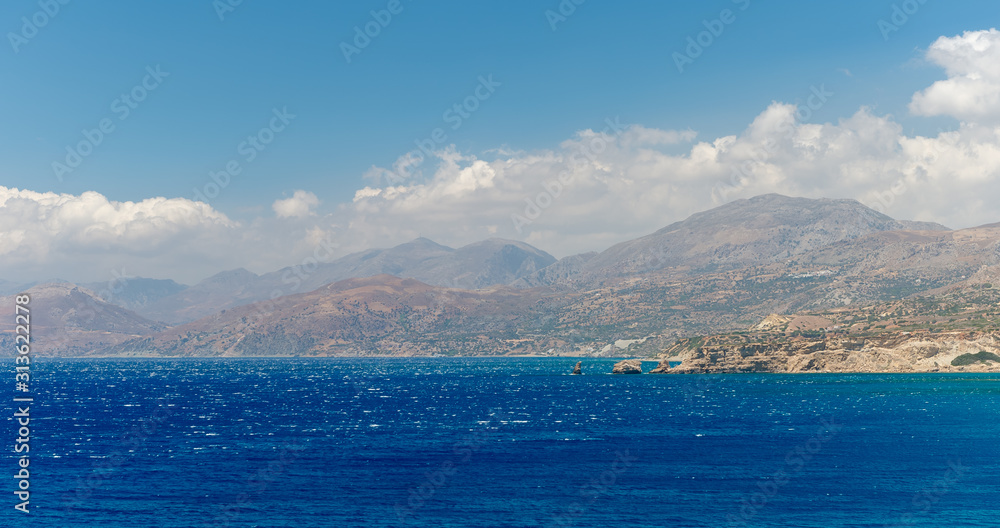 sea and blue sky in southern Crete