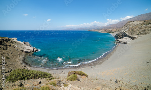 view of the beach in greece