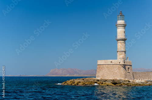 lighthouse in chania