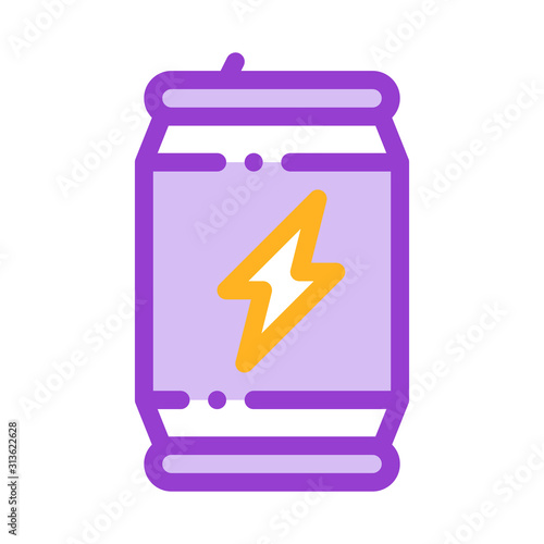 Sport Energy Drink Bottle Vector Thin Line Icon. Container With Energy Vitamin Beverage Health Sportsman Linear Pictogram. Dietary Protein Ingredient, Iso, Bar Bodybuilding Illustration