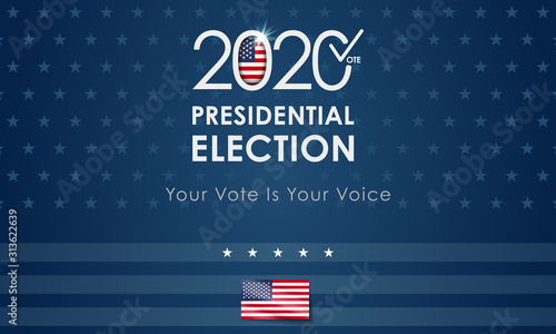 2020 Presidential Election. 2020 United States of America Presidential Election. Vote America Presidential Election Vector Design.