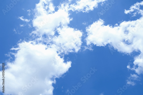 Blue sky with cloud background  nature