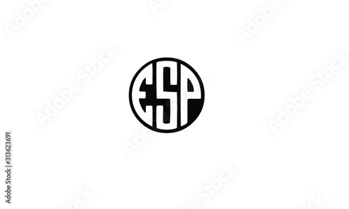 ESP abstract vector logo monogram template