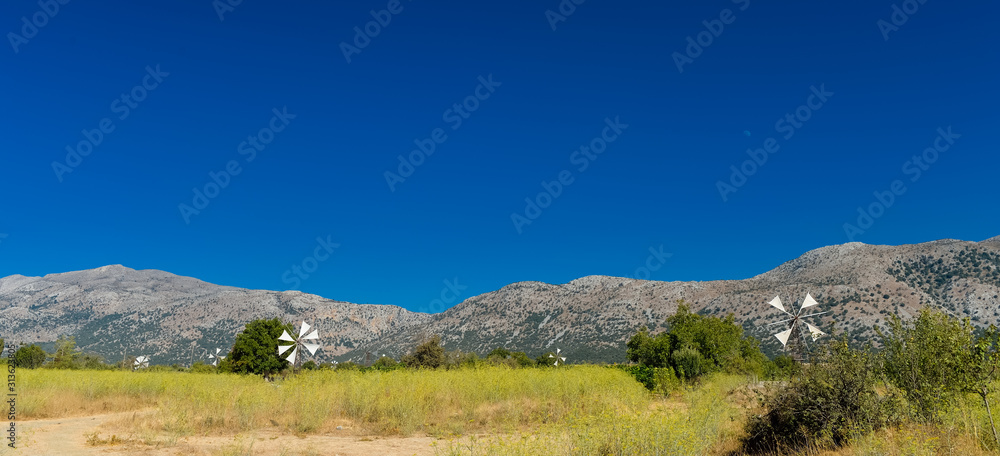 view on Lassithi plateau in Crete