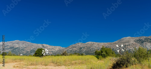 view on Lassithi plateau in Crete
