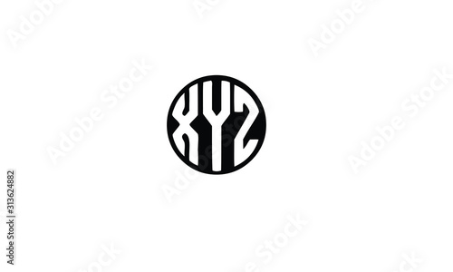XYZ abstract vector logo monogram template photo
