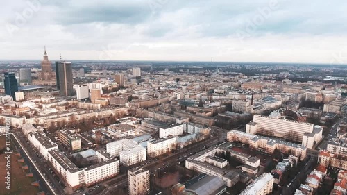 Wallpaper Mural Warsaw by Drone Torontodigital.ca