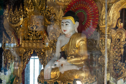 Buddha statue at Kyaik Hwaw Wun Pagoda in Thanlyin,Myanmar