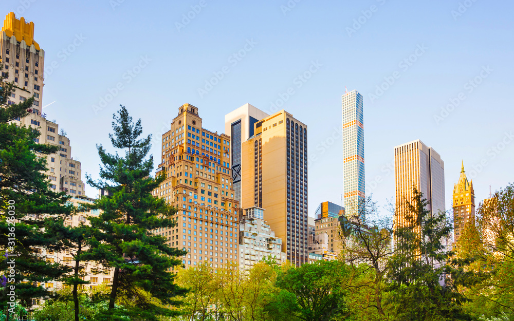 Central park New York West, great design for any purposes. Midtown Manhattan, USA. View with Skyline of Skyscrapers architecture in NYC. Nature background. Urban cityscape. NY, US Central park New York West, great design for any purposes. Midtown Manhattan, USA. View with Skyline of Skyscrapers architecture in NYC. Nature background. Urban cityscape. NY, US