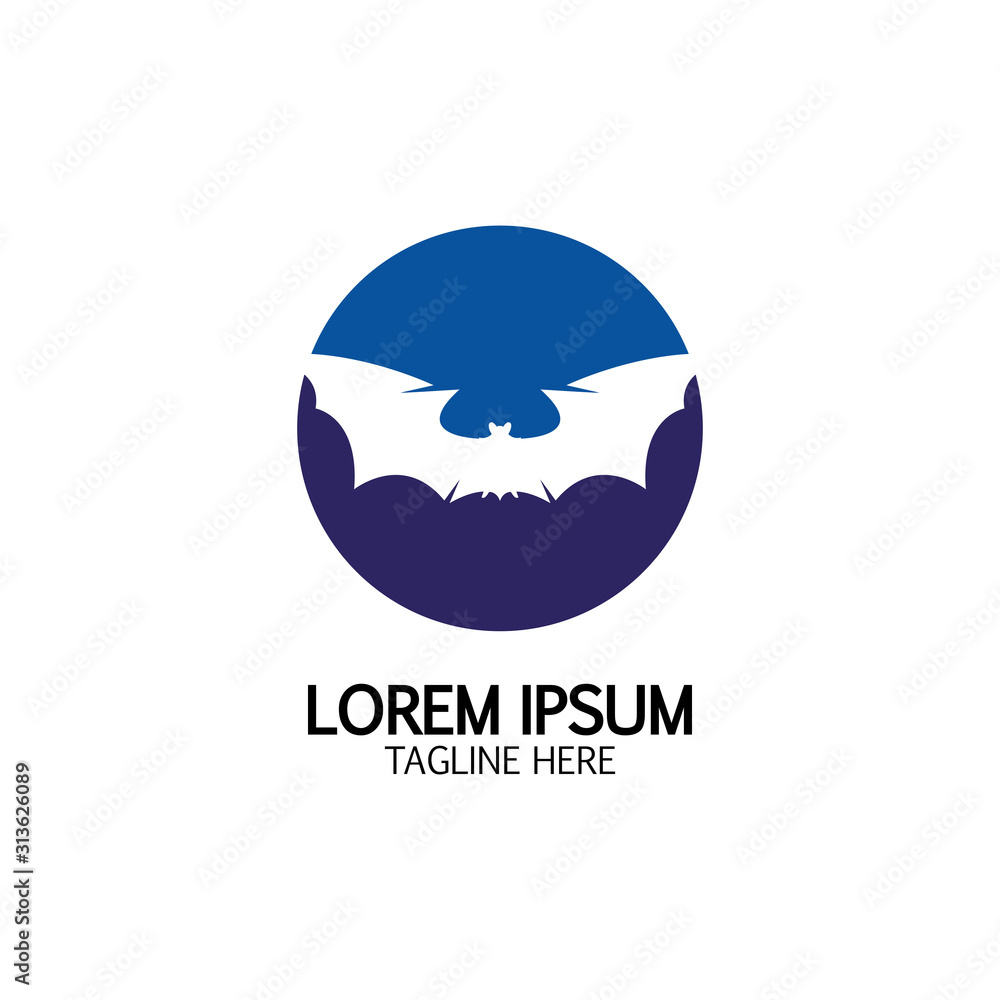 Obraz premium bat vector icon logo template