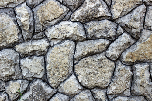Texture of stone wall close up