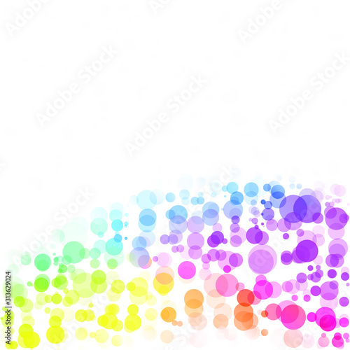 Bubbles Circle Dots Unique Colorful Bright Vector Background © sumaetho