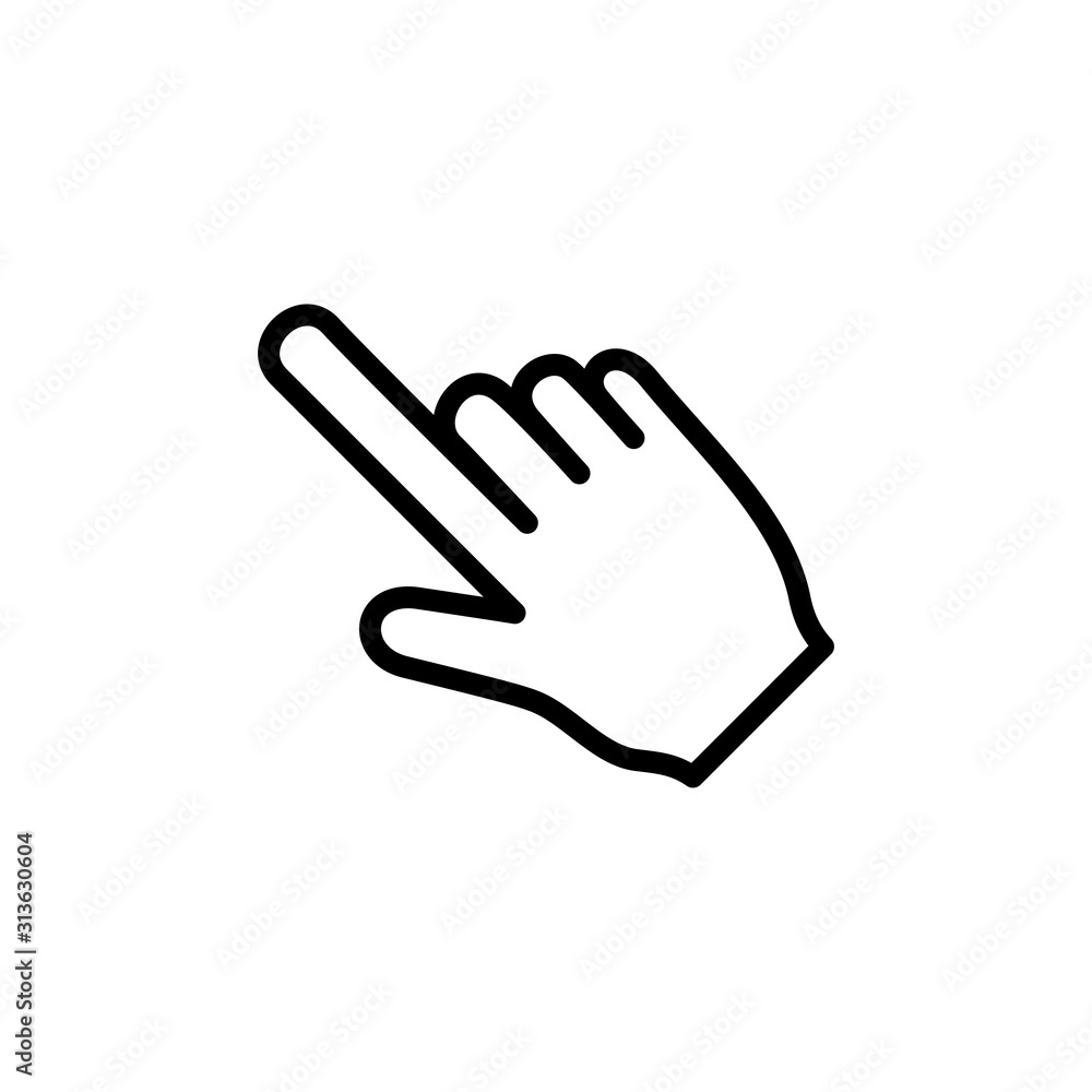 Clicking Hand icon vector simple design Clicking Hand icon vector simple design