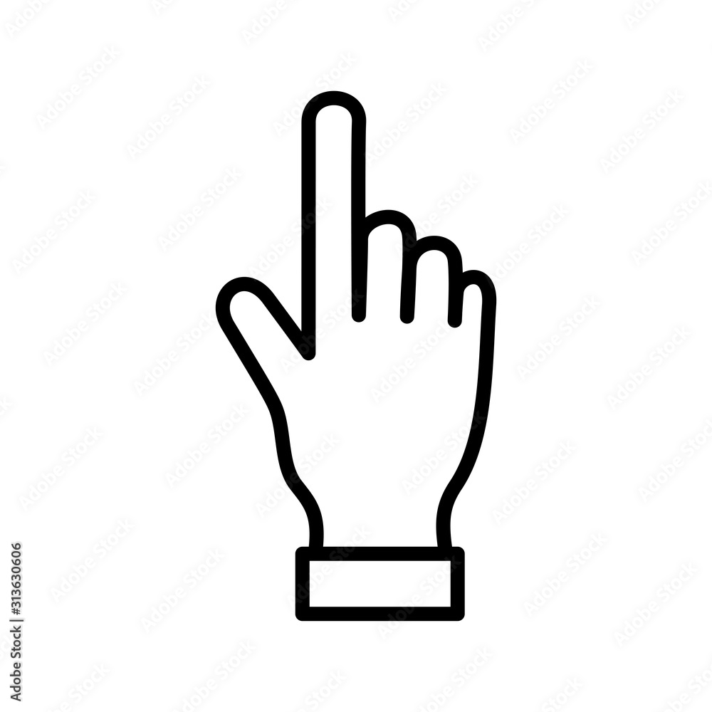 Clicking Hand icon vector simple design Clicking Hand icon vector simple design