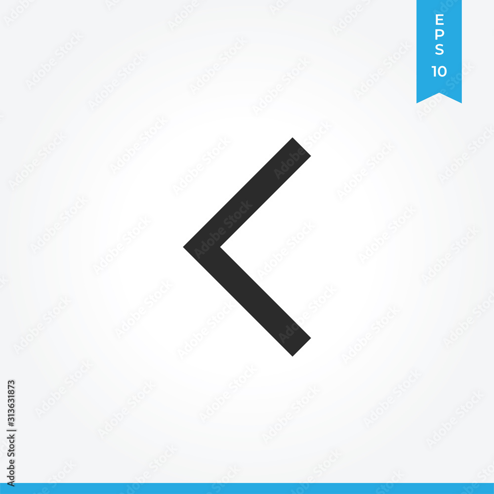 Left arrow vector icon, simple sign for web site and mobile app. Left arrow vector icon, simple sign for web site and mobile app.