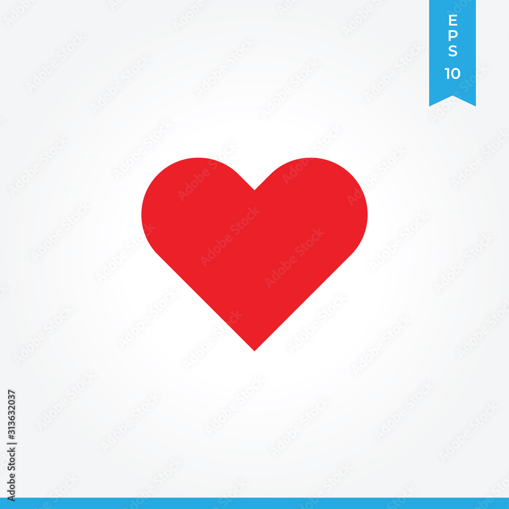 Heart vector icon, simple sign for web site and mobile app. Heart vector icon, simple sign for web site and mobile app.