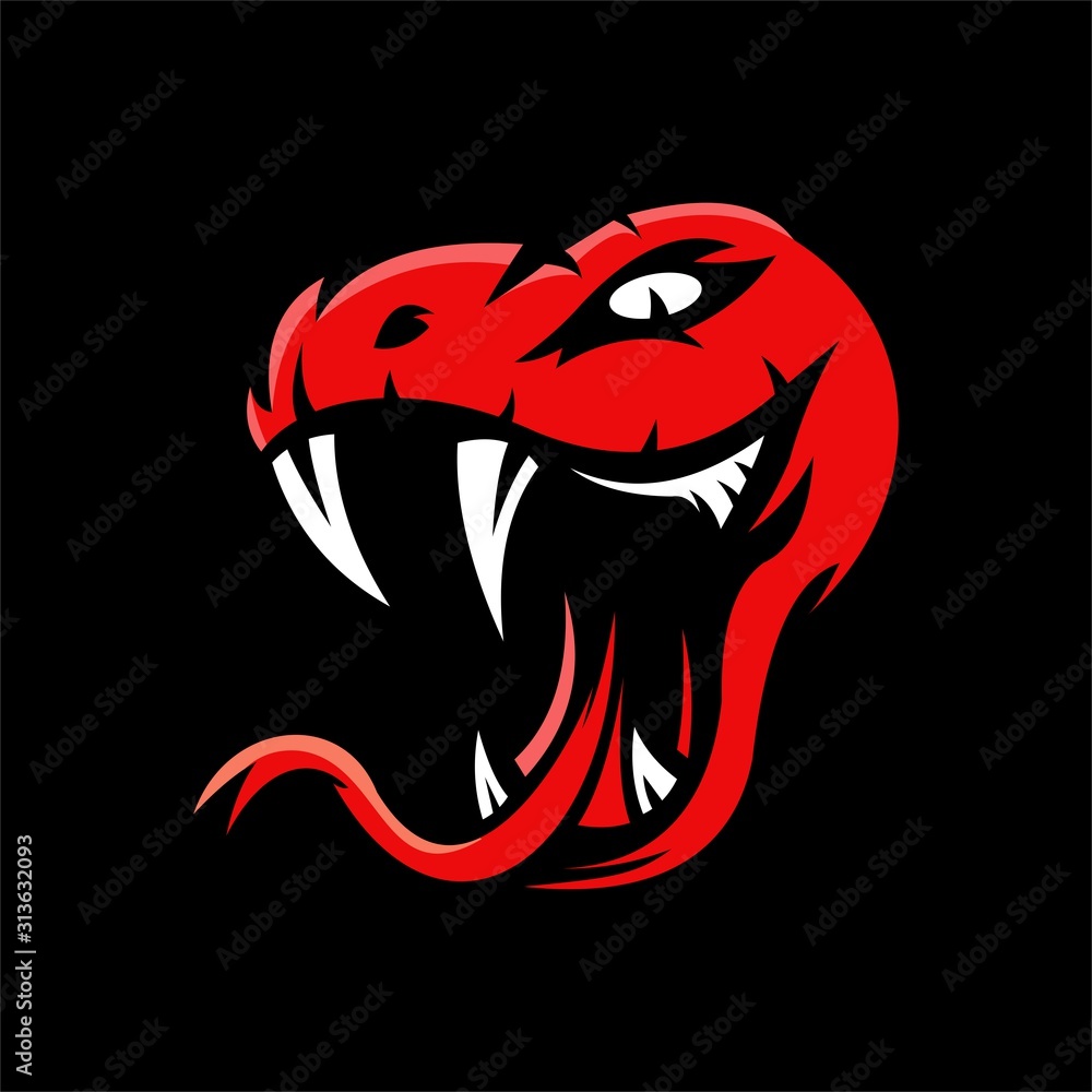 scary snake head for mascot team vector illustration design scary snake head for mascot team vector illustration design