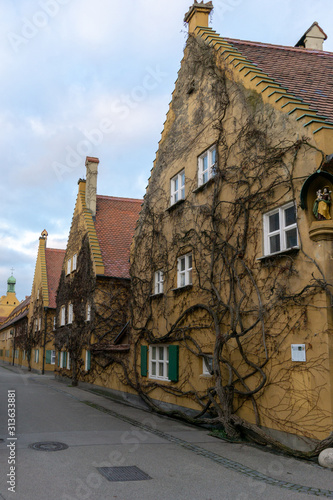 Fuggerei in Augsburg, Bavaria, Germany