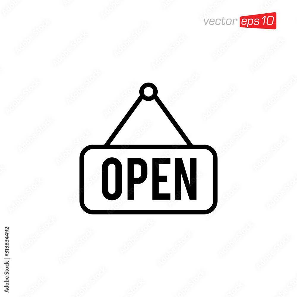 Open Icon Sign Design Illustration Open Icon Sign Design Illustration