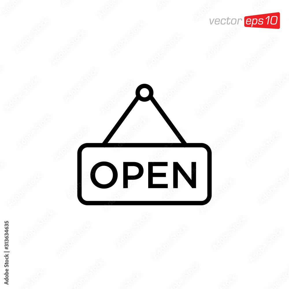 Open Icon Sign Design Illustration Open Icon Sign Design Illustration