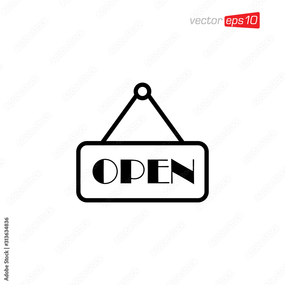 Open Icon Sign Design Illustration Open Icon Sign Design Illustration