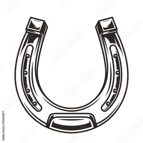 Fototapet Steel horseshoe concept