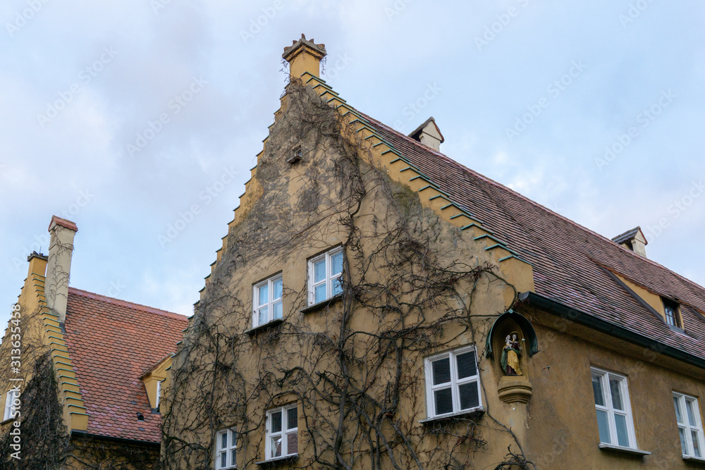 Fuggerei in Augsburg, Bavaria, Germany Fuggerei in Augsburg, Bavaria, Germany
