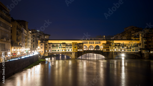 ponte vecchio at night florence italy