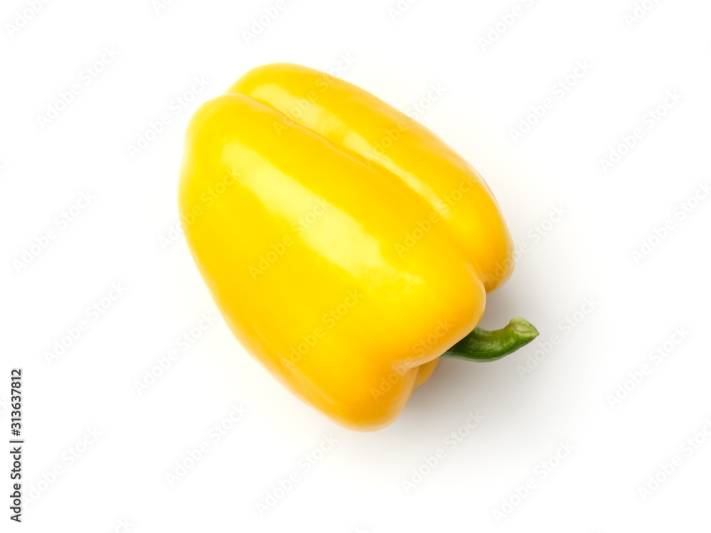 Yellow pepper isolated on the white background Yellow pepper isolated on the white background