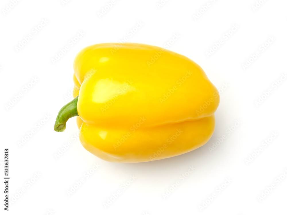 Yellow pepper isolated on the white background Yellow pepper isolated on the white background