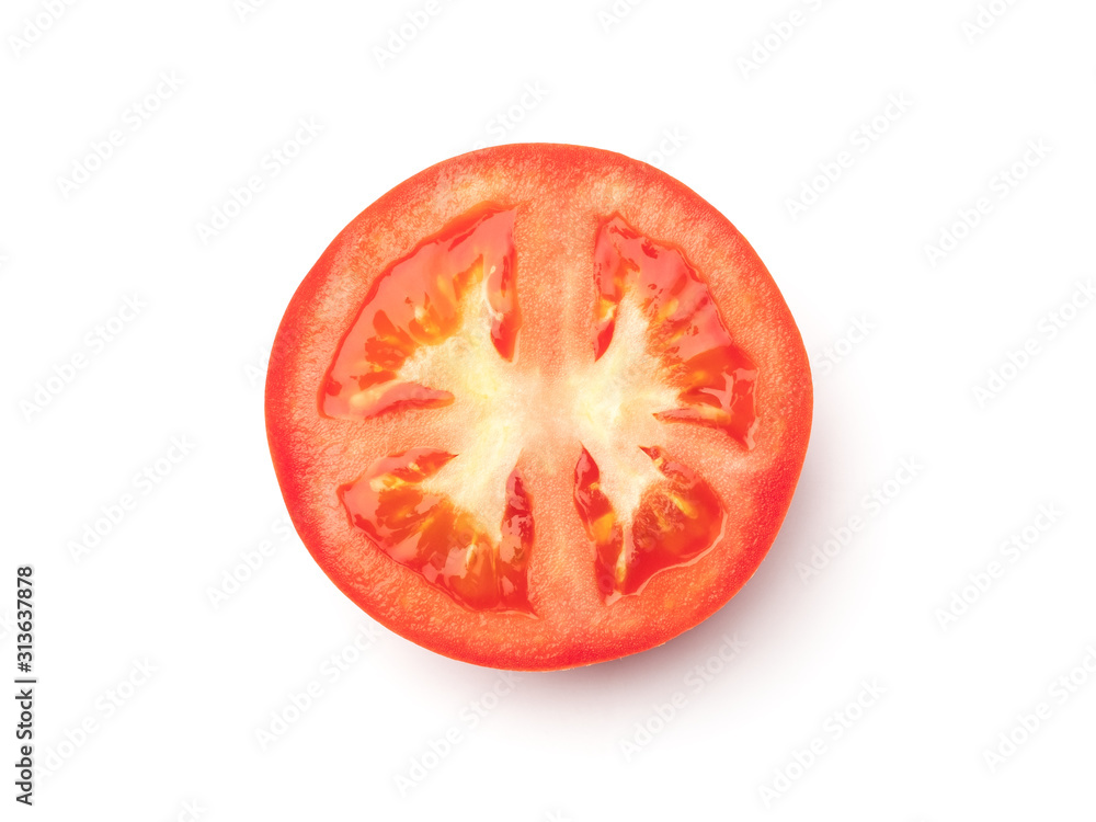 Tomato slice isolated on white background Tomato slice isolated on white background