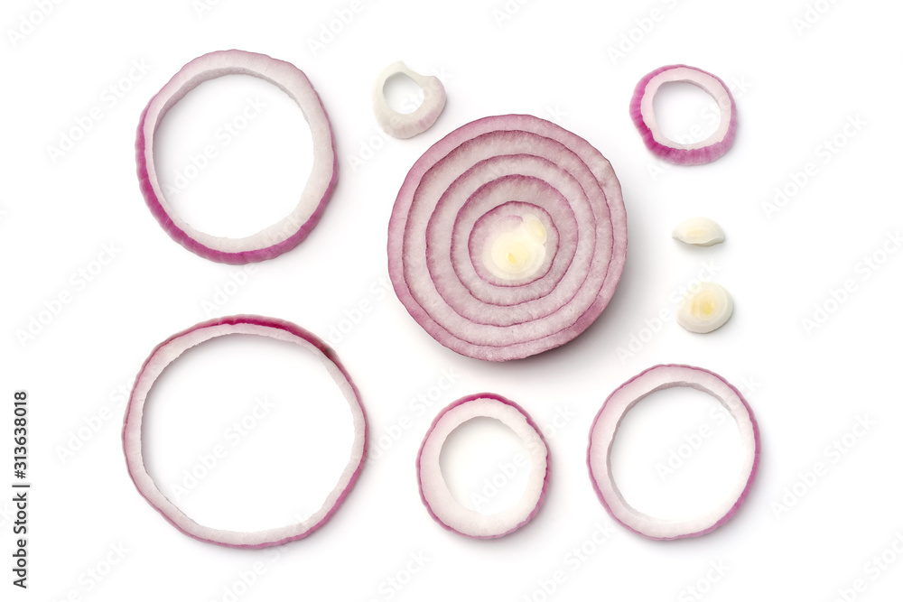 Red onion isolated on white background Red onion isolated on white background