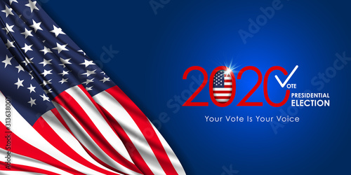 2020 Presidential Election. 2020 United States of America Presidential Election. Vote America Presidential Election Vector Design.
