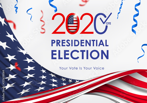 2020 Presidential Election. 2020 United States of America Presidential Election. Vote America Presidential Election Vector Design.