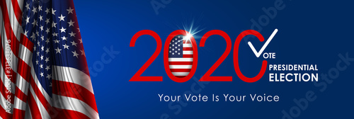 2020 Presidential Election. 2020 United States of America Presidential Election. Vote America Presidential Election Vector Design.