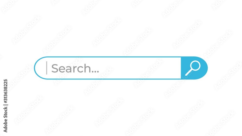 Internet search engine line entry field on white background loop animated video. Flat search bar animation video. Internet searching engine line, entry field Internet search engine line entry field on white background loop animated video. Flat search bar animation video. Internet searching engine line, entry field