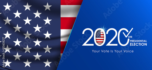 2020 Presidential Election. 2020 United States of America Presidential Election. Vote America Presidential Election Vector Design.