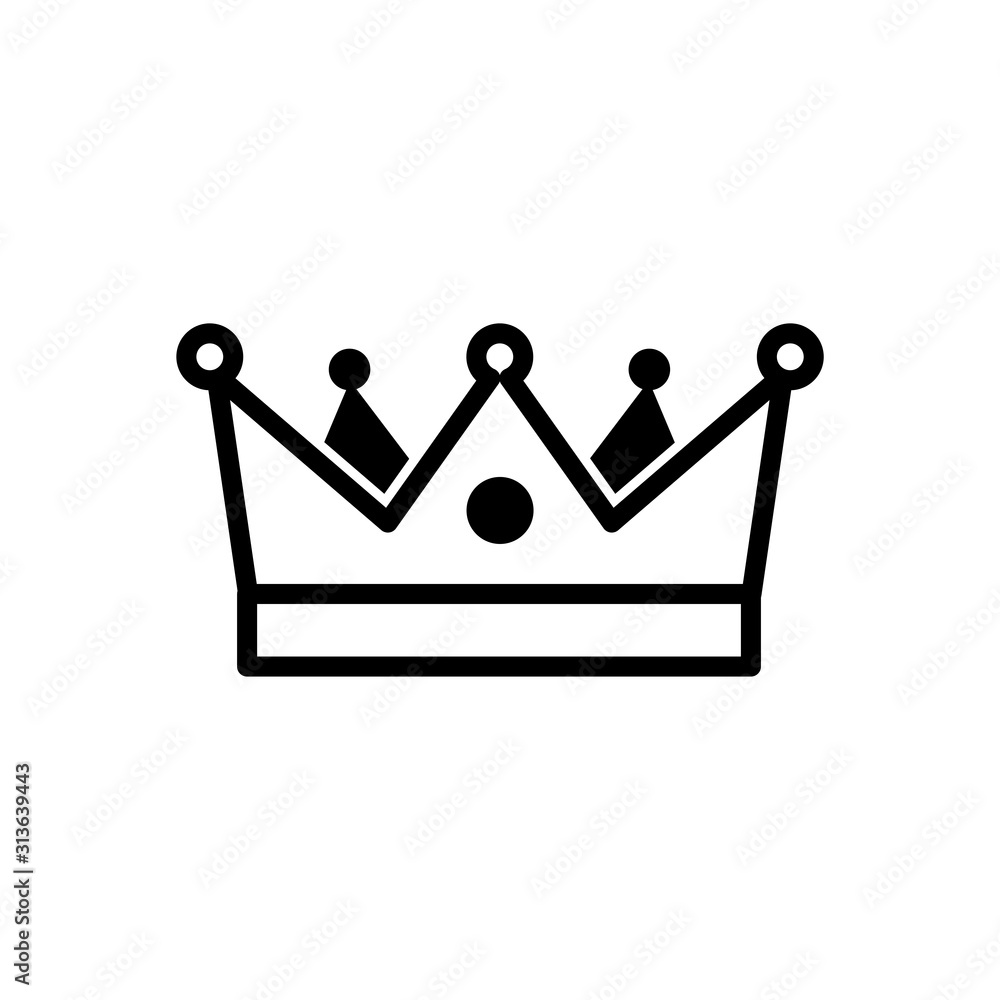Royal crown icon vector simple design Royal crown icon vector simple design