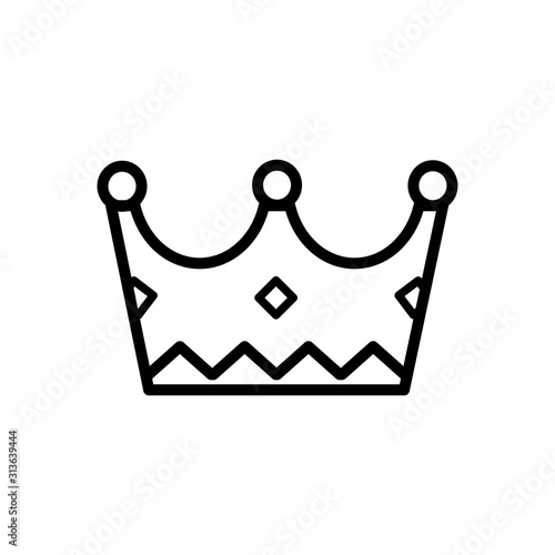 Royal crown icon vector simple design