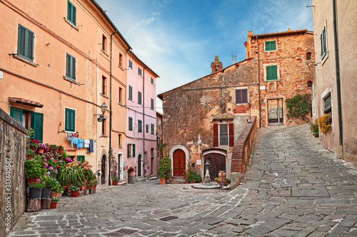 Castagneto Carducci, Livorno, Tuscany, Italy: picturesque corner of the village where he lived the poet Giosue Carducci photo