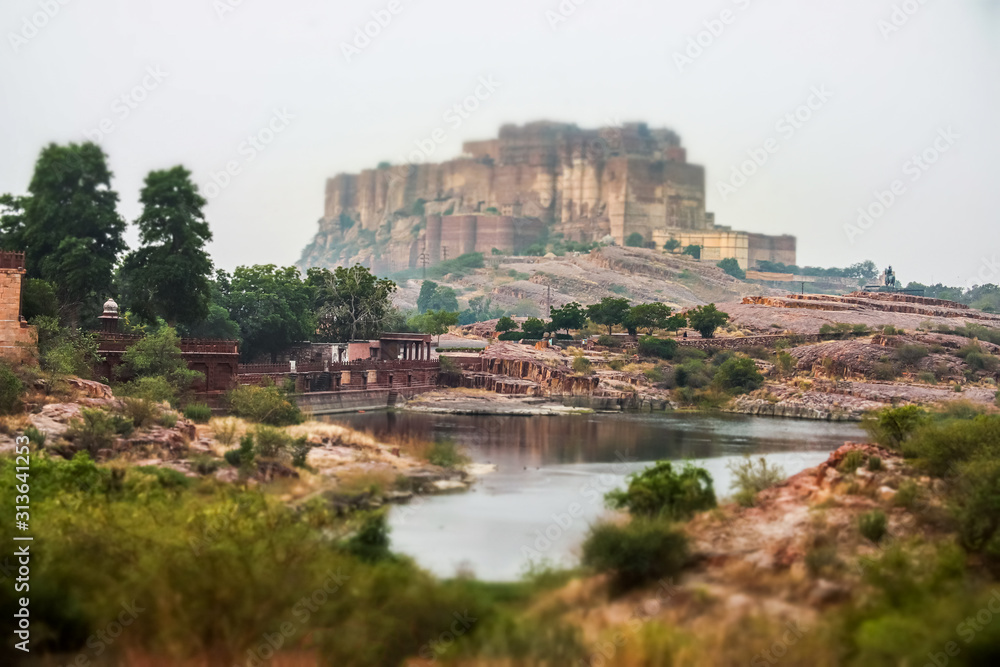 Tilt shift lens - Jaisalmer Fort is situated in the city of Jaisalmer, in the Indian state of Rajasthan. It is believed to be one of the very few living forts in the world.