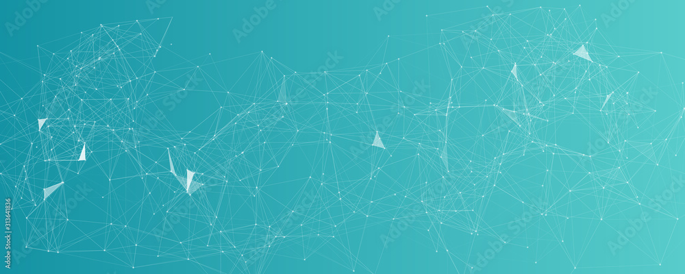 Obraz premium Green social network vector background.