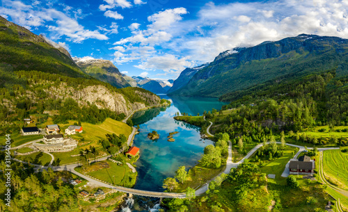 Slika na platnu lovatnet lake Beautiful Nature Norway.