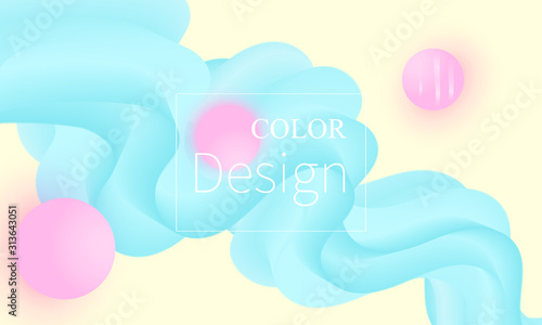 Liquid color shape. Fluid background. Vector.