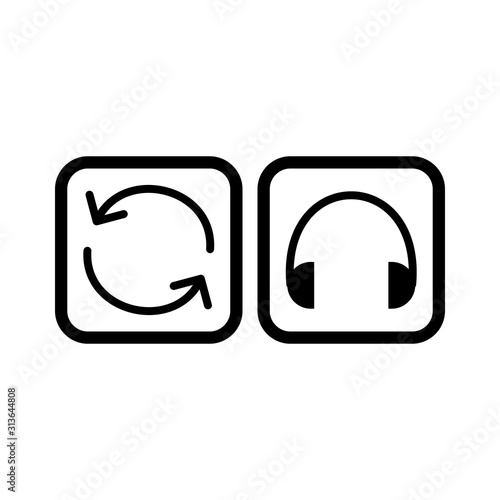 Icon set of multimedia for personal and commmercial use... photo