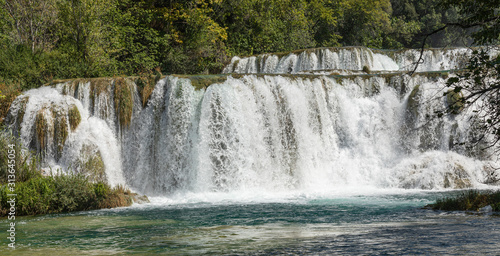 Waterfalls. Croatia. National. Park. Cascade. Water. River. Krka