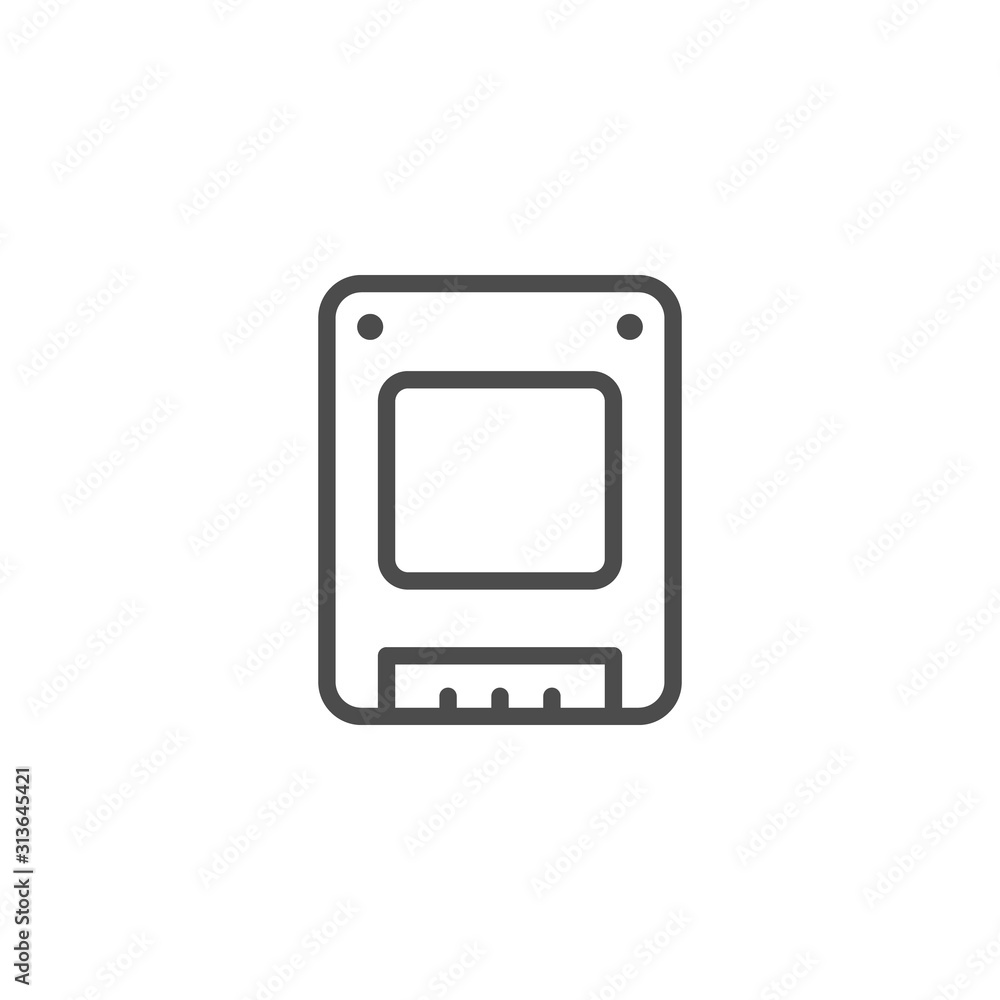 Solid state drive line outline icon Solid state drive line outline icon