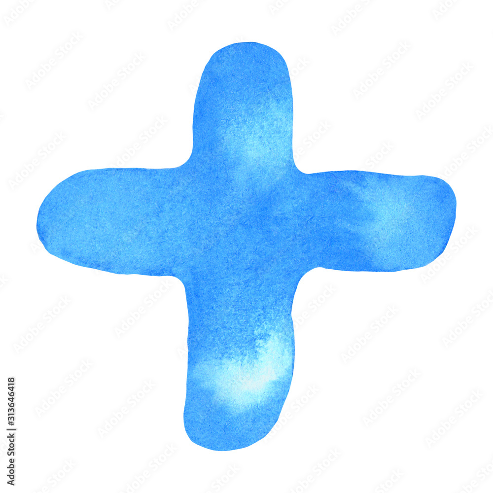 Blue watercolor question mark. hand drawn illustration. Isolated Blue watercolor question mark. hand drawn illustration. Isolated