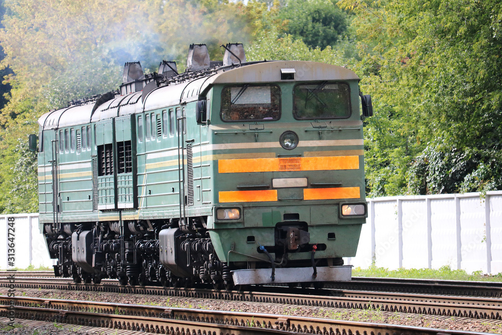 powerful two-section freight locomotive