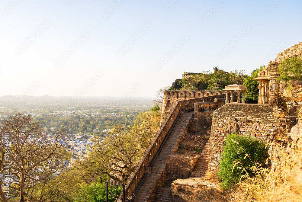 Chittorgarh Fort, Rajasthan , India. Chittorgarh Fort, the largest fort in India. View from the ramparts